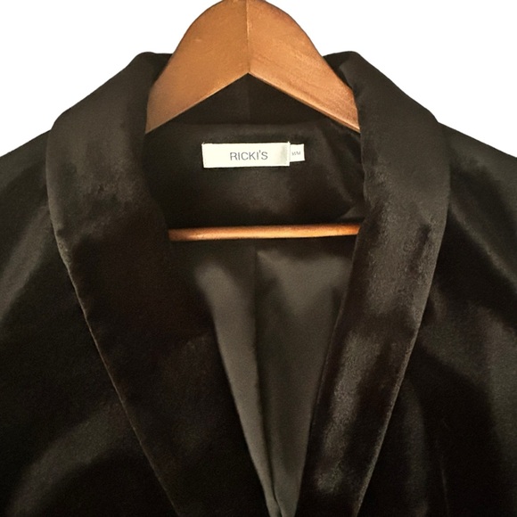 Rickis Velveteen Lined Blazer Black, Medium, Single Button *NWOT* - Picture 4 of 16